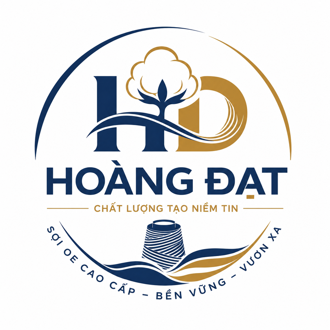 Logo CÔNG TY CP SẢN XUẤT VÀ XUẤT NHẬP KHẨU DỆT MAY HOÀNG ĐẠT